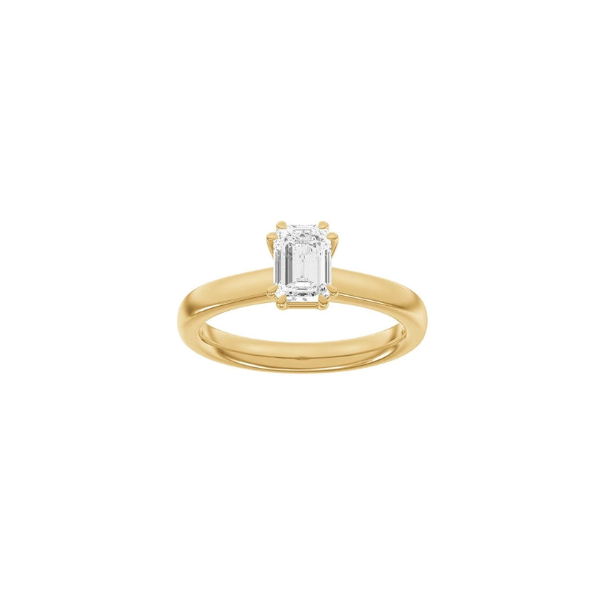 Siersbøl oval ring i 14 kt guld med 1,0 ct lab-diamant